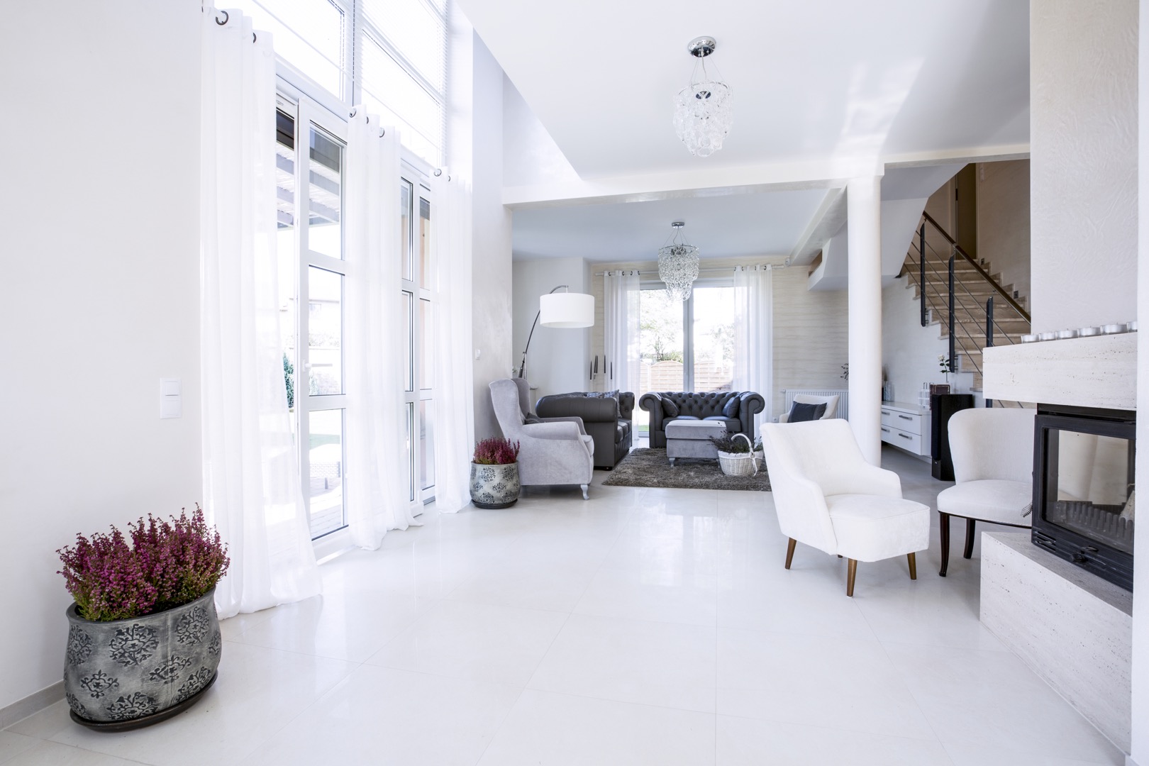 living room with big windows living room with big windows