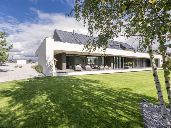 outdoors view of modern house